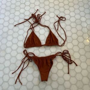 Mikoh Burnt Orange Bikini Set